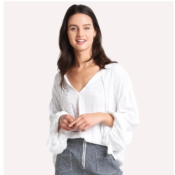 cupcakes & cashmere Tops - Cupcakes and Cashmere Lapierre Blouse White XS